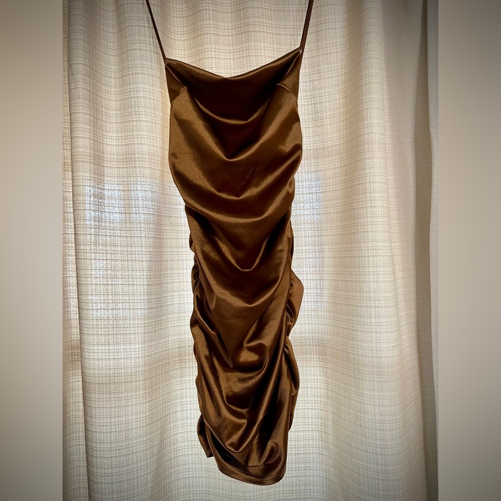 Fashion Nova Chocolate Backless Dress
